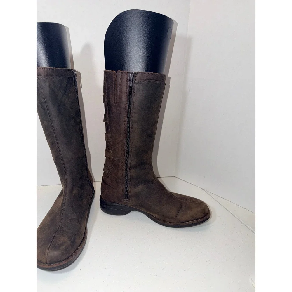 Merrell 1582671 Womens Brown Waterproof Leather Tall Button Strap Boots Size 6.5